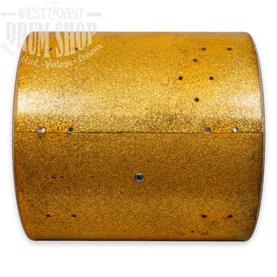 Vintage Rogers Gold Sparkle 16x16 Floor Tom Shell Only Dayton Grey Interior Gold Sparkle image 3