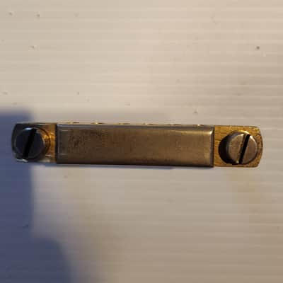 Vintage Brass/Gold-Plated Guitar Bridge image 3