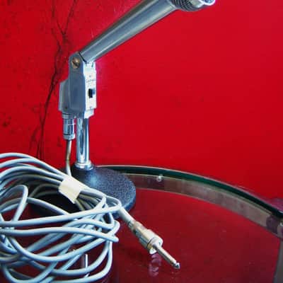 Vintage 1960's Calrad DM63 dynamic omni-directional microphone Dual Z / Hi Z harp mic w cable Olson Lafayette image 1