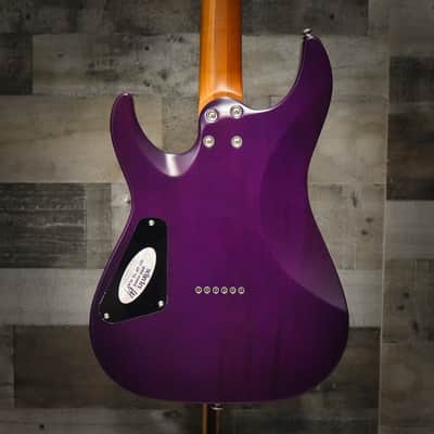 Schecter C-1 Standard Plus Transparent Purple Burst Electric Guitar (3935) image 5