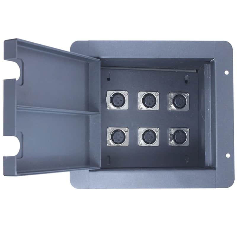 Recessed Floor stage box 6 XLR FEMALE image 1
