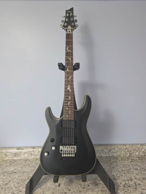 Schecter Damien Platinum-6 FR Left-Handed 2013 - Present - Satin Black image 1