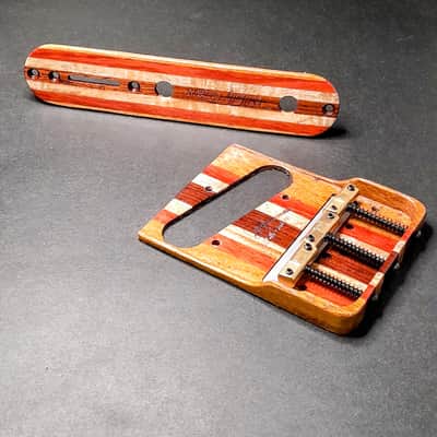 Hillbilly Guitars Custom Exotic Wood American Deluxe Telecaster Bridge w Brass Comp Saddles image 1
