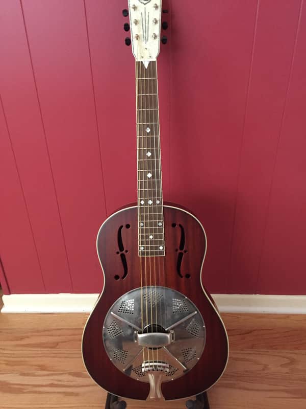National M2 Resonator Guitar Mahogany M2 2010 Low gloss with chrome hardware image 1