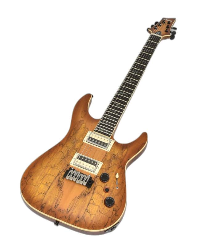 Schecter C-1 Exotic Spalted Maple Guitar Natural B-Stock 0313 image 1