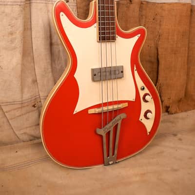 Dallas Bass Guitar 1960's Red image 3