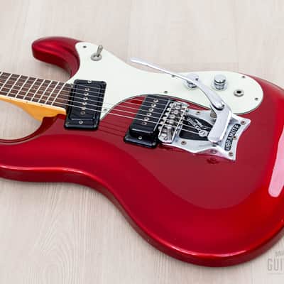 2008 Mosrite Ventures Model Mark I VM-1965 Candy Apple Red w/ Vibramute, Case & Tags, Japan Fillmore image 10