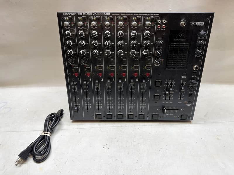 Behringer Pro Mixer DX2000USB 7-channel DJ Mixer with USB Interface 2010s - Black image 1