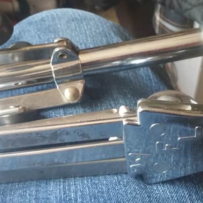 Vintage WFL FLAT BASE ATLAS SNARE STAND 1ST GEN CONCERT Riveted Rubber Feet 50s 60s LUDWIG image 3