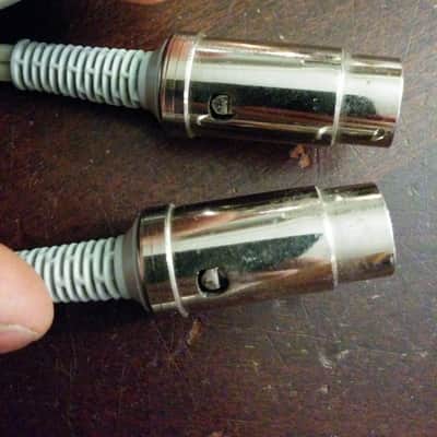 Vintage 15' Male DIN Klein Tuchel to DIN Klein Tuchel Patch Cable 1960s Grey image 3