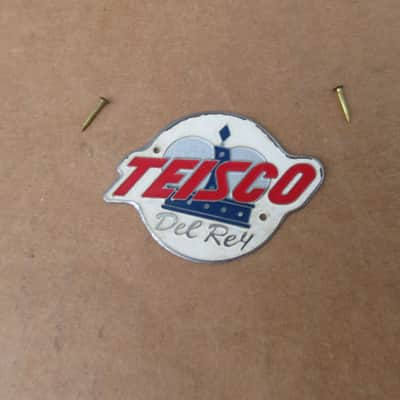 1960s Vintage Teisco Del Rey Guitar Headstock Logo with Mounting Pins Japan Made image 1