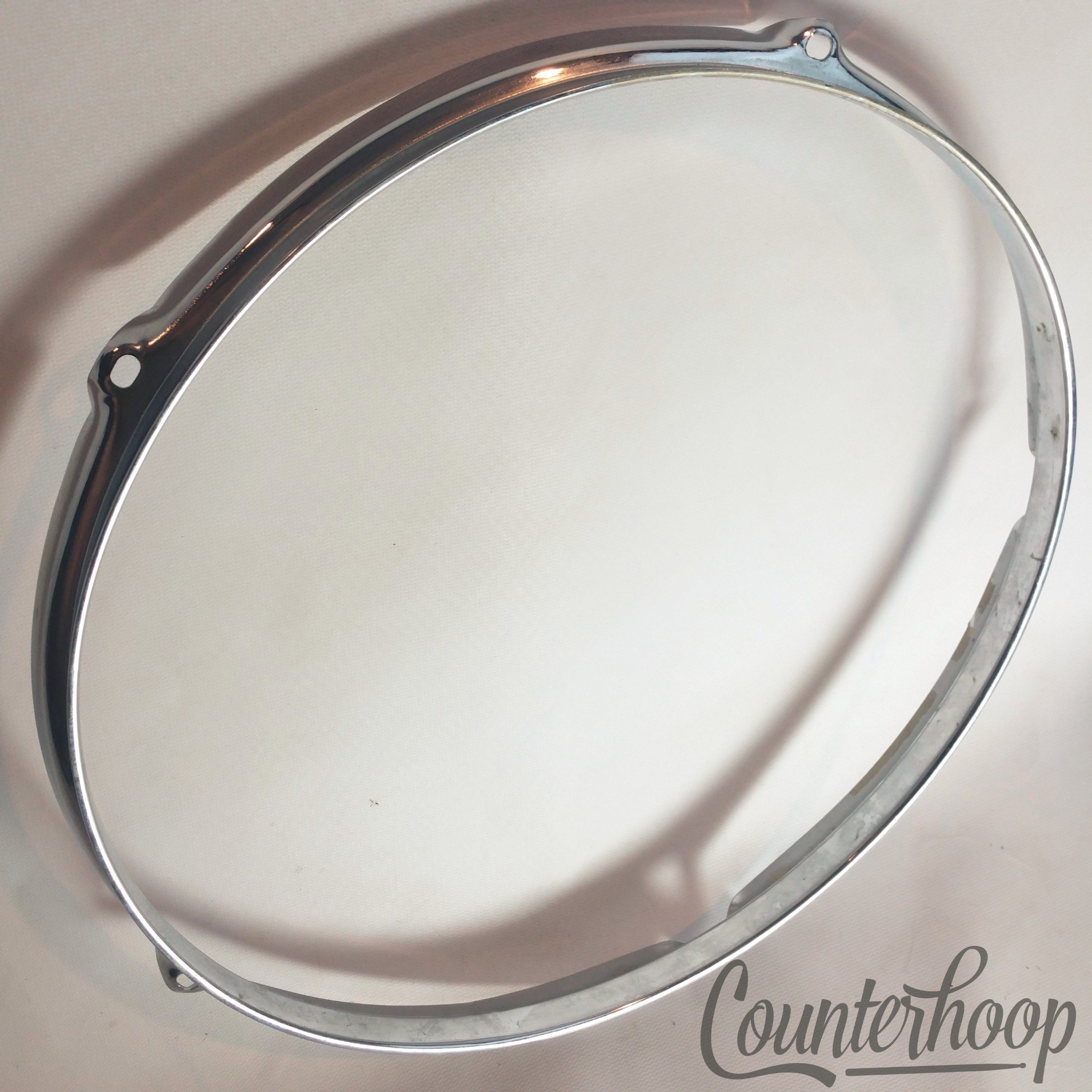 Rogers 13" Tom Drum Rim/Hoop Triple Flange Chrome 5-Hole Vintage 60s Batter USA — main photograph