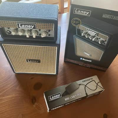 Laney MINISTACK-B-LION Lionheart 6-Watt 4x3" Stereo Bluetooth Mini Guitar Amp Stack 2020s - Blue with Power Adaptor mini-laney-psu image 5
