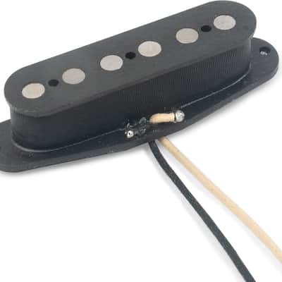 StewMac Fat Pole Single-coil Pickup, Middle Position, Black Exposed Coil image 1