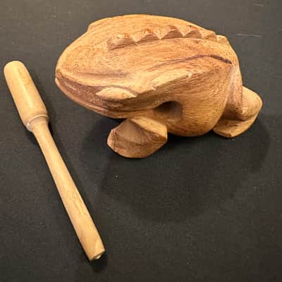 Handmade 3.5" Frog Guiro Scraper Rasper, Rhythm Fusion, with Beater-MINT image 9