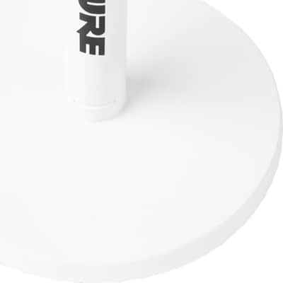 Shure by Gator SH-DESKTOP1 Round Base Desktop Microphone Stand, White image 2