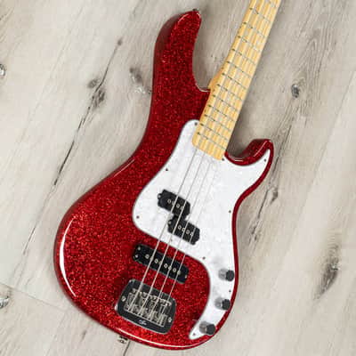 G&L USA SB-2T PJ Bass, Red Metal Flake, Maple Fretboard image 2