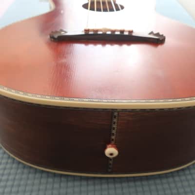 Red Stained Version 2016 Washburn R314KK Spruce/Trembesi Parlor Guitar Rare 1890s Golden Era Period Correct Recreation Limited Edition Long Discounted Model No Coffin Case image 17