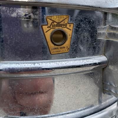 1965 Ludwig LM400 Supraphonic 5x14" 10-Lug Aluminum Snare Drum Chrome-Plated image 2
