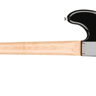 Fender Squier Paranormal Rascal Bass HH, White Pearloid guard, Metallic Black image 2