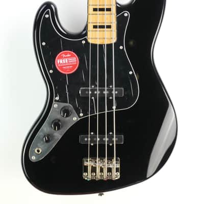 Squier Classic Vibe 70s Jazz Bass Left Handed Black image 1