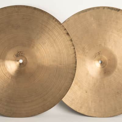 Zildjian 1959-66' K Zildjian Istanbul 14" HiHats Intermediate Stamp 671g/702g image 6