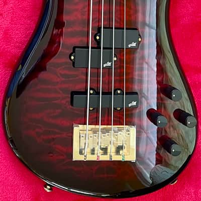 Spector Icon NS 2 Bolt-On Quilted Maple Top Black Cherry Gloss Electric Bass image 2