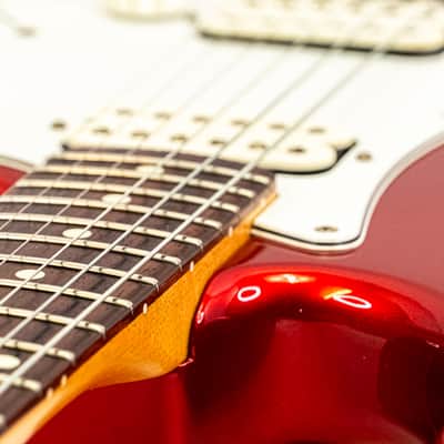 2002 Fender Japan ST-43HM Stratocaster HH Candy Apple Red MIJ w/ Manual image 8