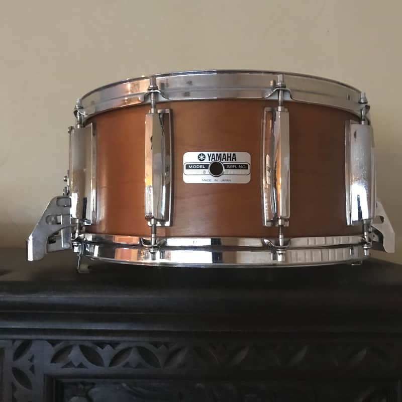 Vintage Yamaha Drums Japan 9000 Pre - Recording Custom Real Wood Parallel Strainer 6.5 x 14 Studio Concert Snare Drum - 1980 image 1