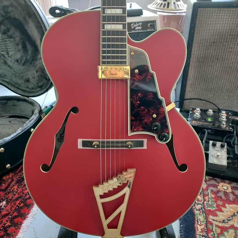 D'Angelico Deluxe EXL-1 Hollow Body Archtop 2010s - Matte Cherry image 1