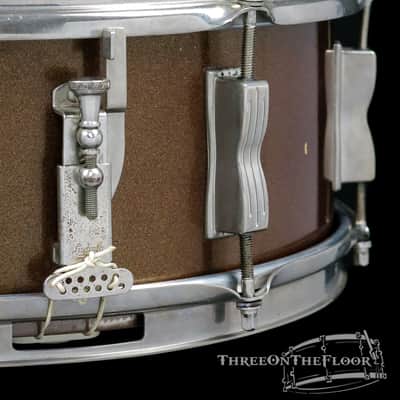 1965 Ludwig Bronze Mist Jazz Festival Snare Drum Keystone :  5 x 14 image 9