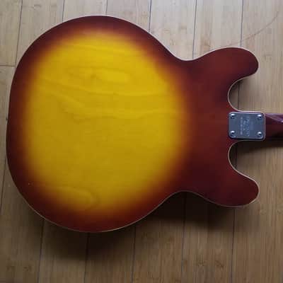 Univox Coily ES-335 Style Semi Hollowbody 1969 Sunburst-Japan- image 10