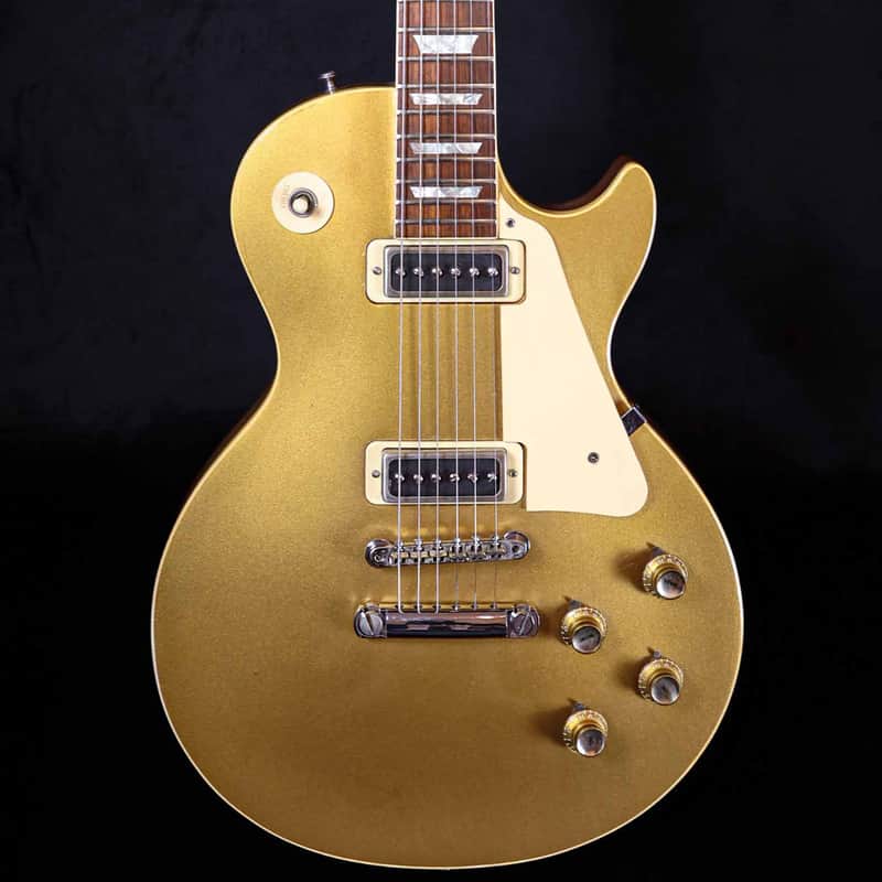 Vintage 1974 Gibson Les Paul Deluxe 1974 - Goldtop with P90s and Original Mini Humbuckers image 1
