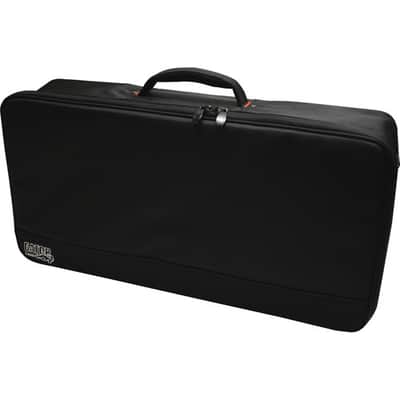 Gator Black Large aluminum pedal board with Gator carry bag and bottom mounting power supply bracket. Power supply not included. image 6