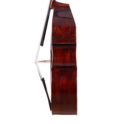 Antique Style Double Bass 3/4 with Flat Back Hand-Made in Romania #17 image 4