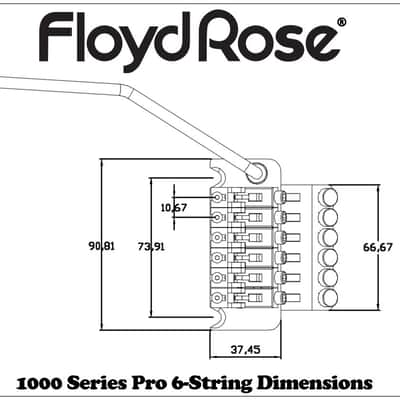 Genuine Floyd Rose 1000 Series Pro Tremolo, Black Nickel FRTP5000 image 2