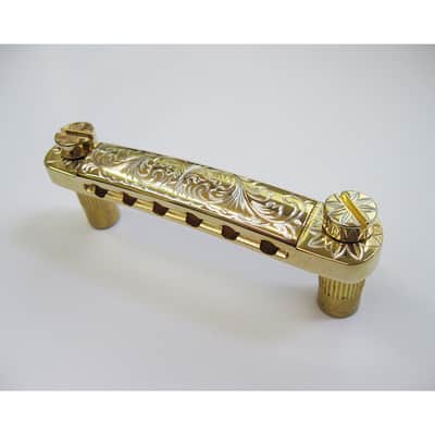 Gold Vintage Engraved Top Les Paul SG Style Guitar Tune O Matic Stopbar Tailpiece image 3