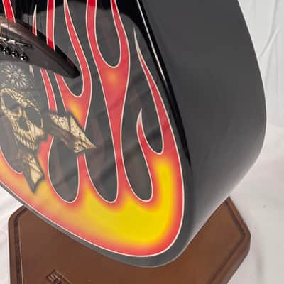 Dean Bret Michaels BM The Player Acoustic Guitar 2011 - Black Flames image 9