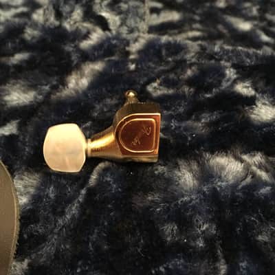 V. RARE Fender Schaller Elite Gold / Pearl Tuners John Mayer BLK 1, SRV #1 Tuning Pegs 099-0846-200 image 11