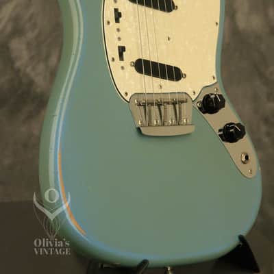 1964 Fender DUO-SONIC II Blue with '66 body CLAY DOTS + L-PLATE + '64 pickups image 8