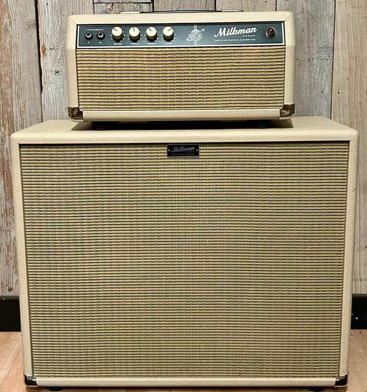 Milkman Dairy Air 30-Watt Guitar Amp Head, 6L6 Tubes, Vanilla With Matching Milk Man 2X12 Cabinet, Amazing Piggy Back Set ! image 1