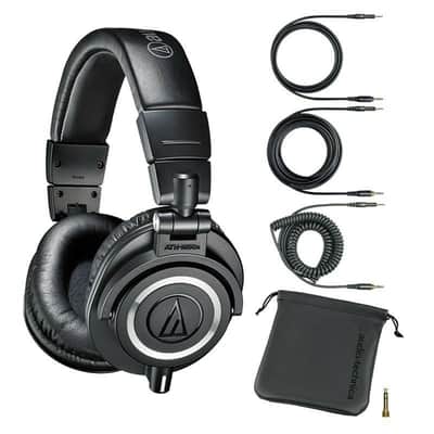 Audio-Technica ATH-M50x Professional Studio Monitor Headphones, Black image 1