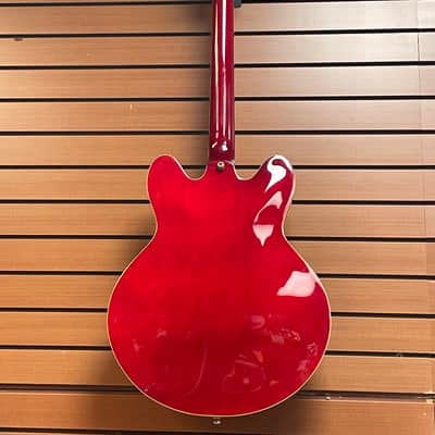 Epiphone Dot Deluxe Flame Top in Transparent Red 2003 w/OHSC image 7