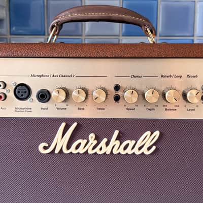 Marshall Acoustic Soloist AS50D 2-Channel 50-Watt 2x8" Acoustic Guitar Combo 2007 - Present - Brown image 3