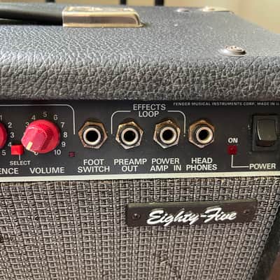 1990 Fender Eighty-Five 2-Channel 65-Watt 1x12" Solid State Guitar Combo red knob image 4
