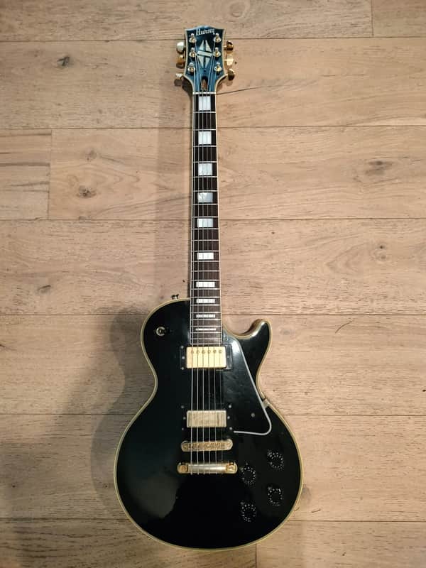 Burny RLC 1980's Black Beauty Les Paul Custom | Reverb