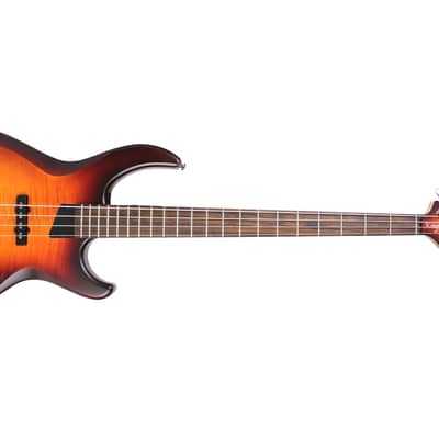 MTD Kingston Kingston Saratoga Deluxe 4 Deep Cherry Burst Satin, Indian Laurel Fretboard image 4