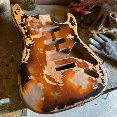 Stratocaster Body - 2 tone Sunburst - Super Heavy Relic - 100% handcrafted in Italy - Alder image 2