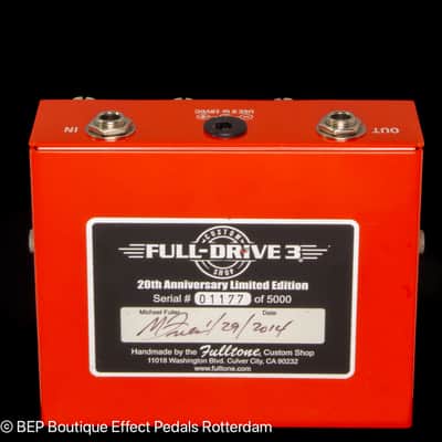 Fulltone Custom Shop FD-3 Full Drive 3 20th Anniversary Edition Dual Overdrive 2014 s/n 01177 USA image 9