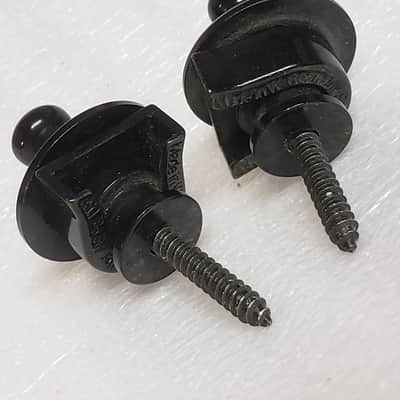 80's West Germany Schaller Strap Locks Complete Set Black German Vintage image 2